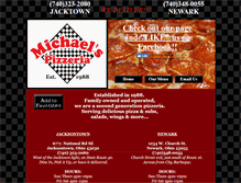 Tablet Screenshot of michaelspizzeria.net